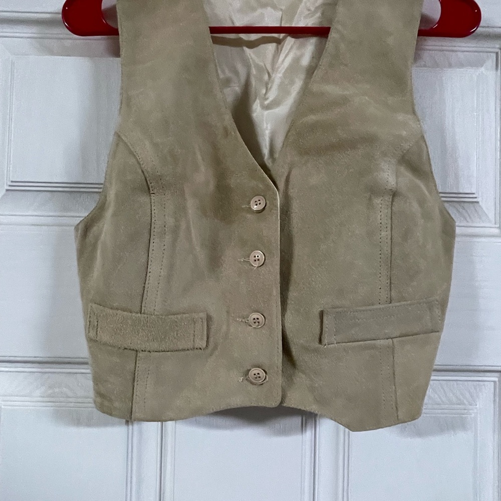 Cream Satin Vest Shell